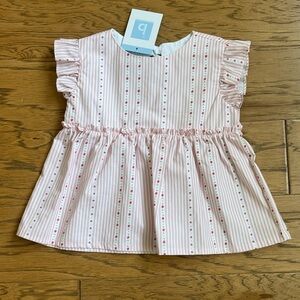Bella Bliss Ruffle Tie Back Blouse New With Tags